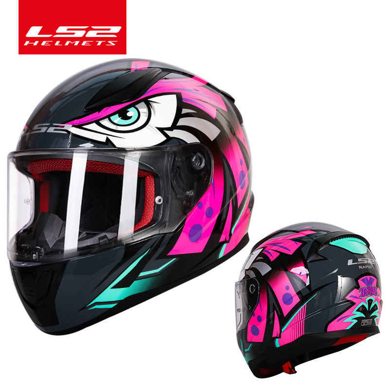 LS2 casco motocicleta casco completo unisex Four Seasons universal casco completo carding Racing running casco más tamaño casco FF353