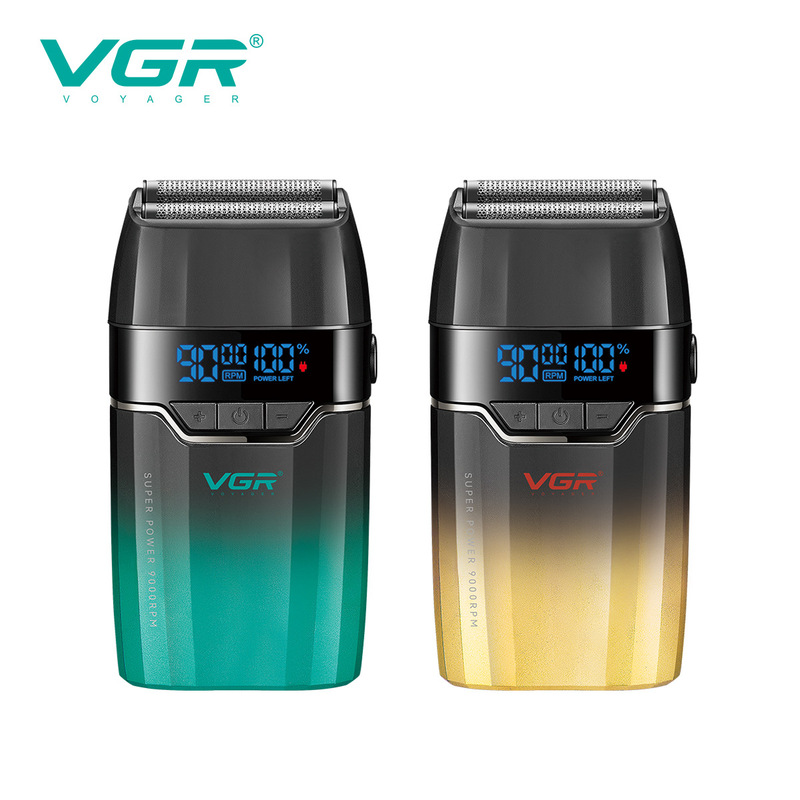 VGR308跨境新款男士专用自刮油头光头增白器数家用显往复式剃须刀|undefined