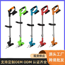 跨境小型锂电打草机电动割草机家用园林修剪割草机手持充电除草机