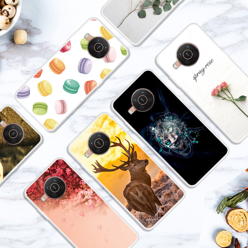 Suitable for Nokia X20 mobile phone painted soft shell, personalized blue background, panda transparent TPU production_voghion.com