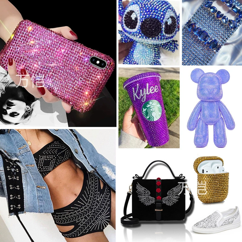 Blue glass phone case for manicure, accessory, accessories, DIY