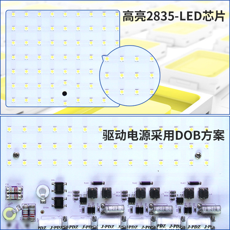 Reflector LED para exteriores, impermeable, DOB, luz de proyección para exteriores, reflector con lente para sitio de construcción