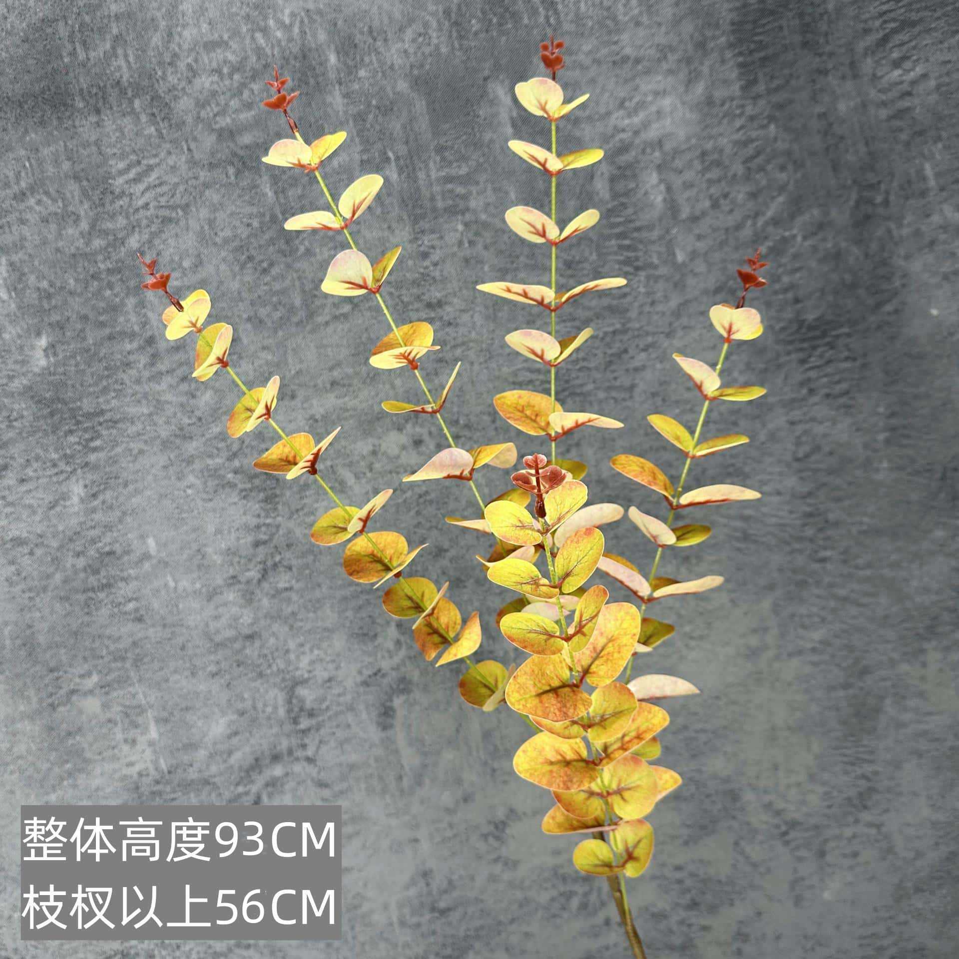 Simulación de plantas verdes impresión 3D color eucalyptus hogar props de disparo de boda dinero transfronterizo hoja de flores falsas al por mayor