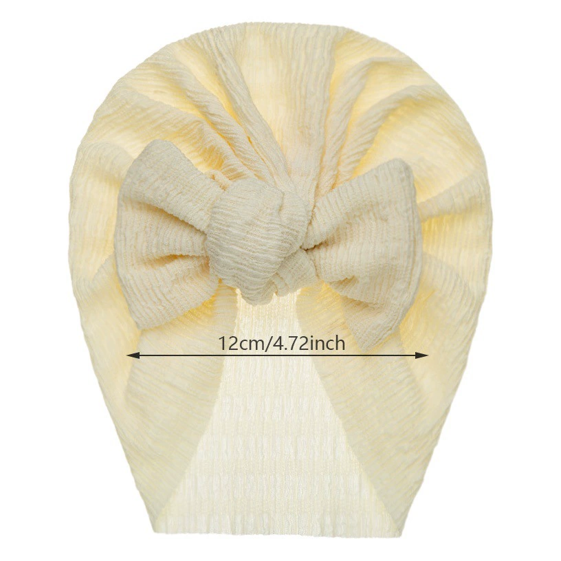 Трансграничная Новая Детская кепка-пуловер, детская мятая тканевая бант, индийская Кепка, однотонная свежая Цветочная детская шапка