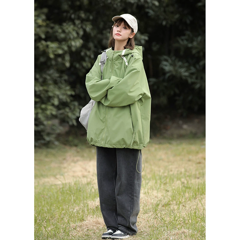 Autumn waterproof windproof quality travel jacket, trend thin trench coat