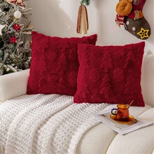 R 75991 Christmas Snowflake Tree Pillow Cover ʥ������