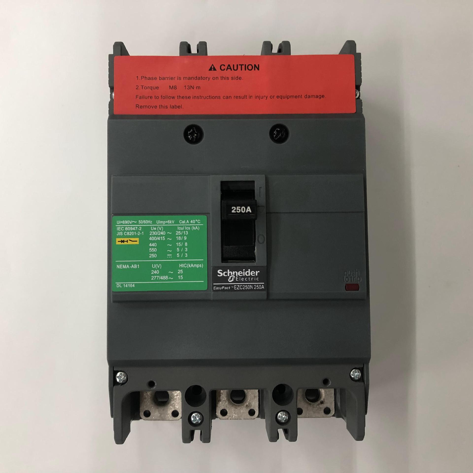 原装正品EZC250N3250  3P  250A  Schneider空气开关塑壳式断路器