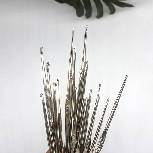 Single-head iron crochet hook small fine lace hook DIY knitting tool set crochet shoe material package sewing accessories