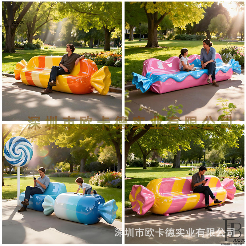 Fiberglass Seats, Shopping Mall Leisure Chairs, School Cartoon Stools, Outdoor Park Benches, Theme Square Candy Seats