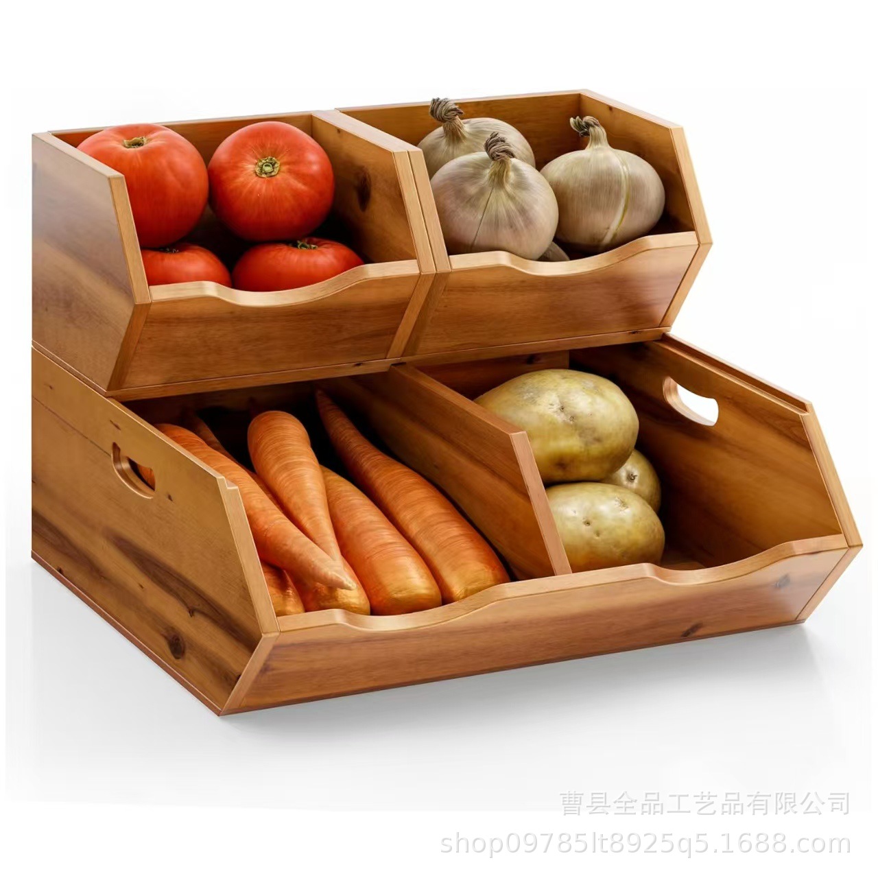 Cesta de almacenamiento de escritorio de madera, caja de almacenamiento para el hogar, canasta de almacenamiento de artículos diversos apilables, estante de clasificación de rejilla multicapa sin tapa