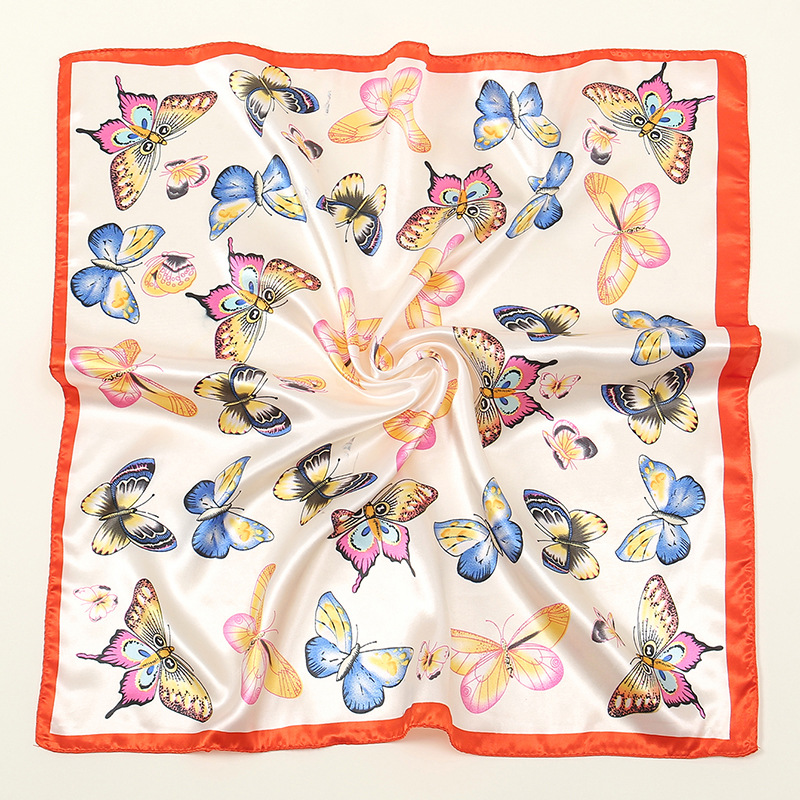 30g Weight Women's Simple Style Classic Style Butterfly Satin Silk Scarf