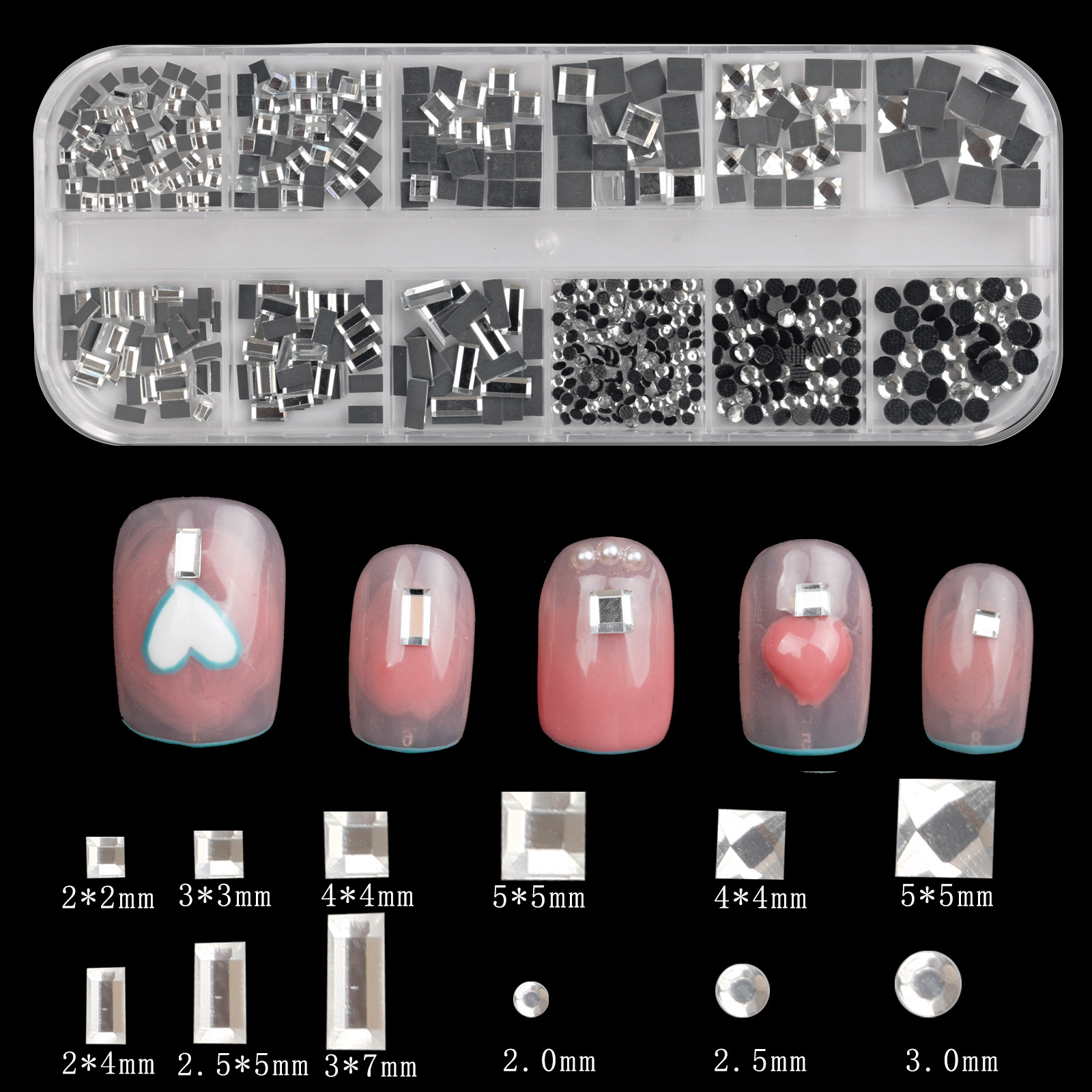50g Weight Nail Decoration Accessories Nail Supplies Resin Material Flower, Butterfly Pattern Flower Butterfly Resin Nail Decoration Accessories 7