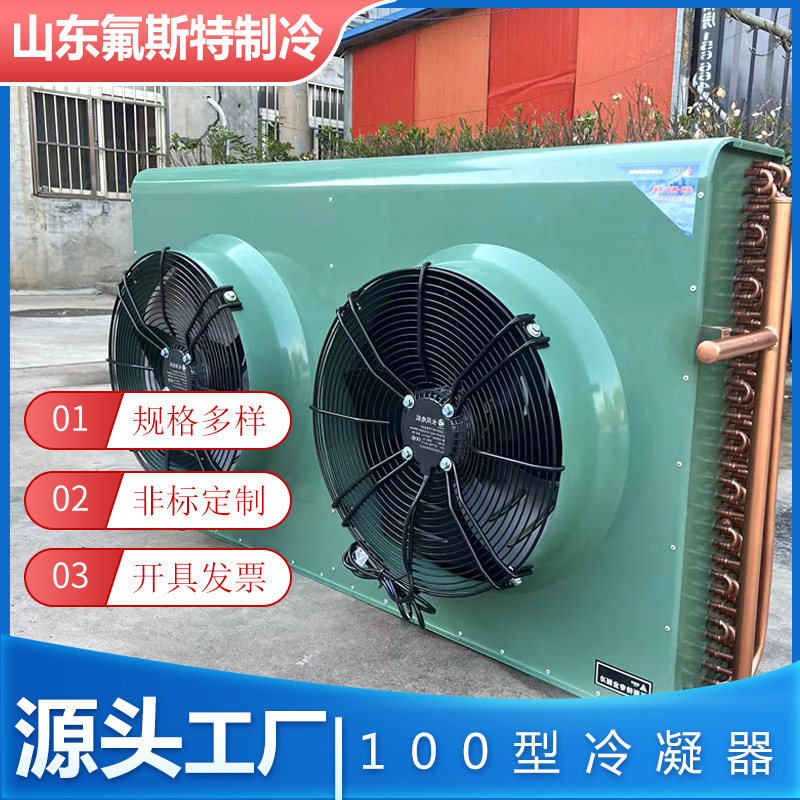 现货100型冷凝器H型V型风冷降温冷库蔬菜鲜花保鲜冷藏库制冷设备