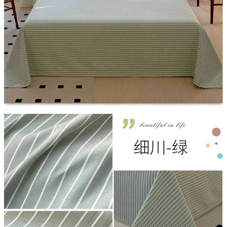 2025 nueva sábana de tela gruesa vieja de algodón puro pieza única 100 funda de almohada de edredón impresa de algodón dormitorio de tres piezas individual 2