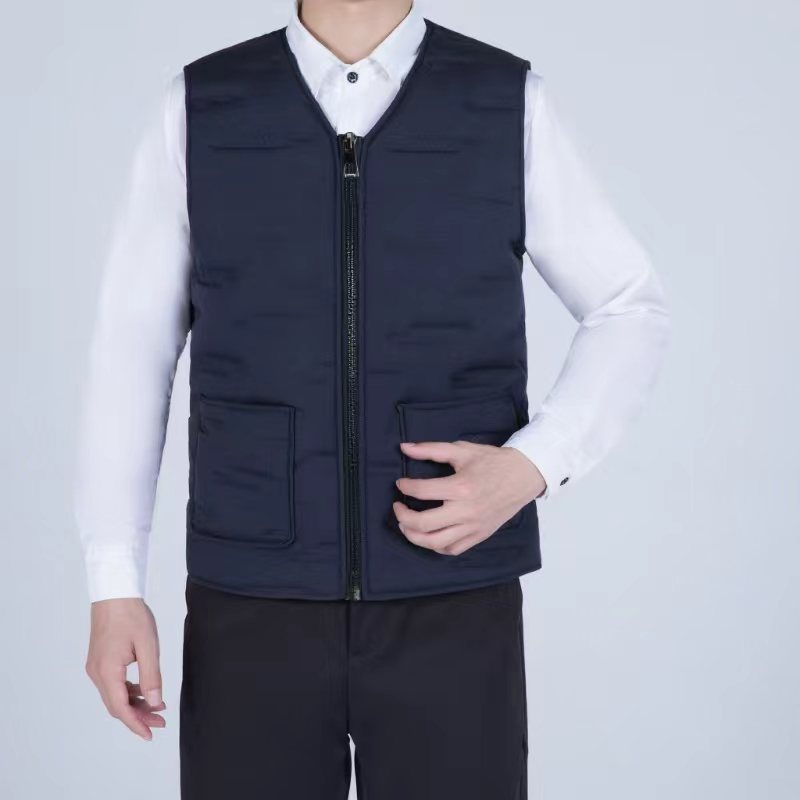 Añadir camelón de algodón grueso chaleco de hombre otoño y invierno nuevo chaleco de calor frío chaleco de moda para papá