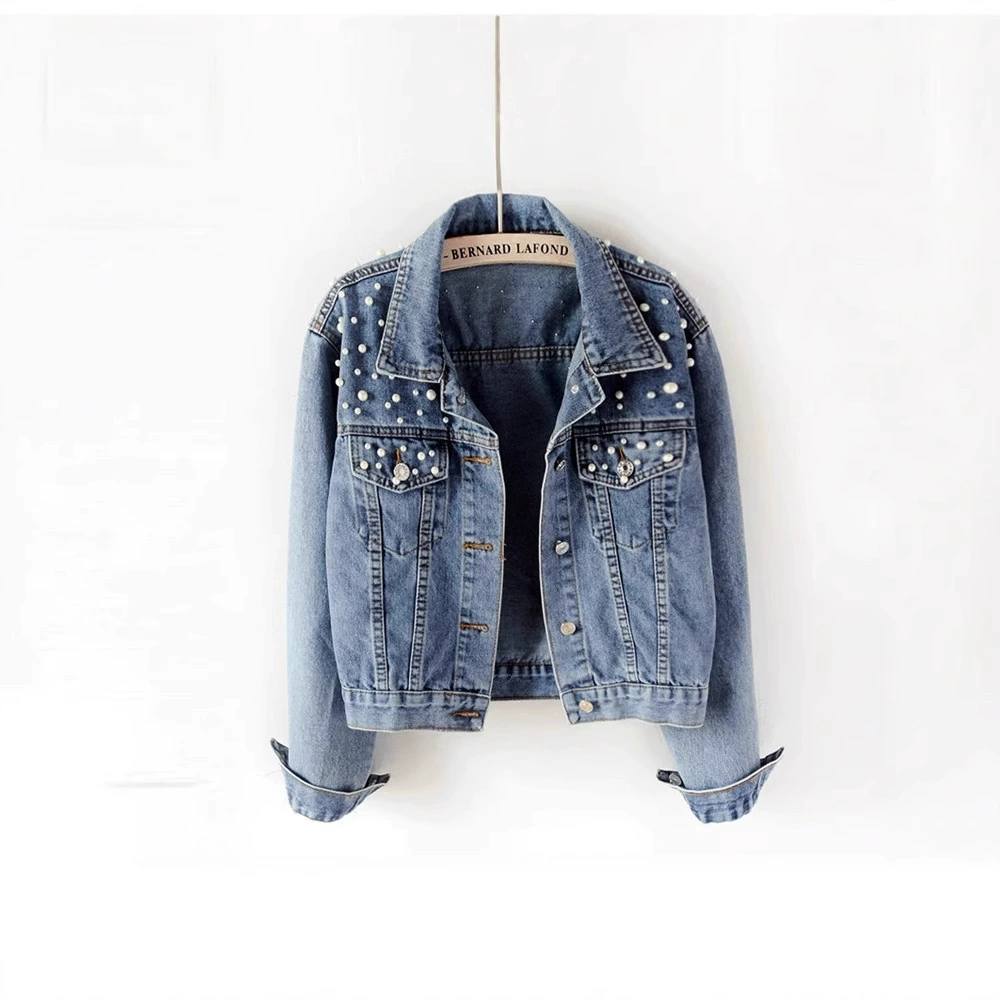 Трансграничный 2025 Amazon Женское короткое джинсовое пальто