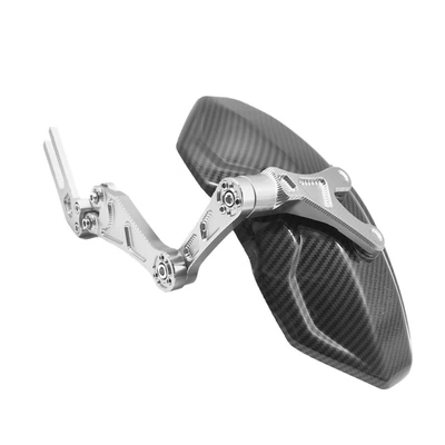 car CNC aluminum alloy | Motorcycle Fender - second-generation-universal-backing-silver