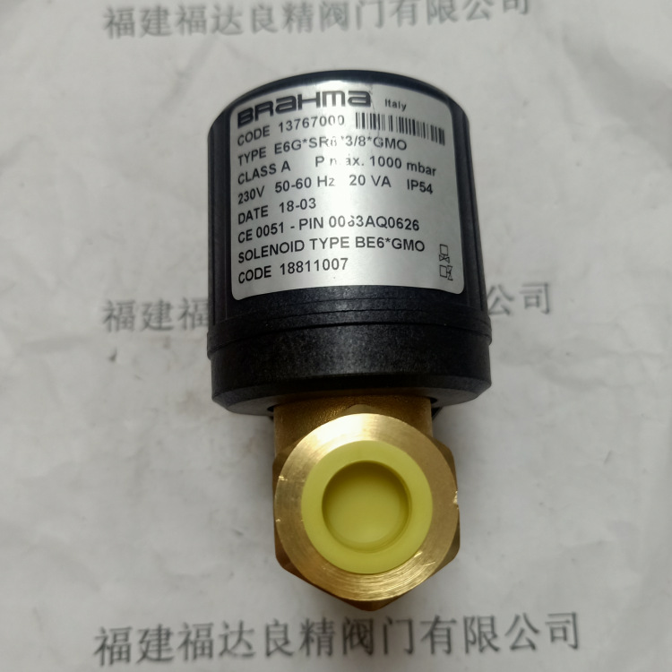 E6G*SR8*3/8*GMO意大利BRAHMA电磁阀 快开 3/8"