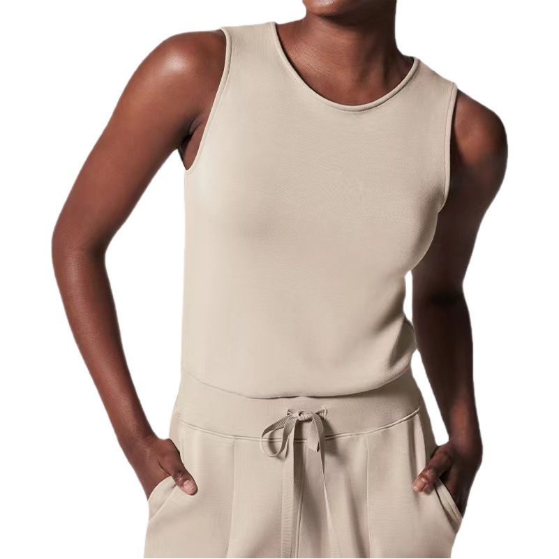 Ropa de mujer transfronteriza europea y americana 2023 ropa de mujer de verano nuevo color sólido pantalones de mono elástico de encaje sin mangas de todo fósforo