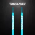 Mint Green ow Letter Reflective Shoelaces