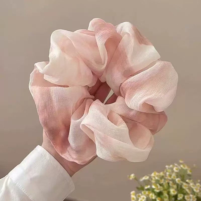 번진 머리끈 핑크