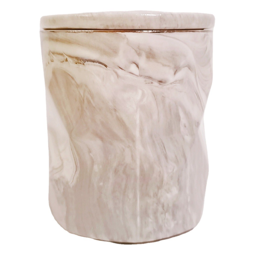 Medio Oriente exportación simple marmolado cerámica sellado Jar rombo 3-Cabeza de almacenamiento Jar té café Jar