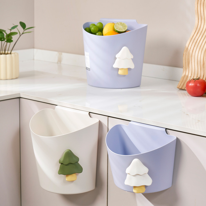 Wall-Mounted Kitchen Trash Can for Home Use, Specifically for Kitchen Waste, Bathroom Toilet Paper Basket, Gap Storage Bin