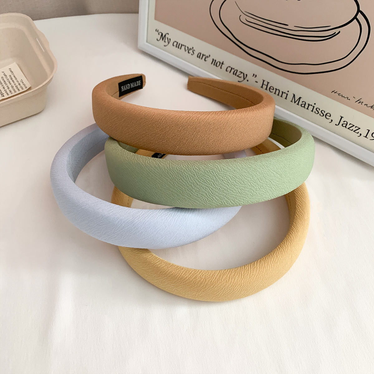 RUDAN Korea syksyn ja talven muoti monipuolinen korkea kallo-pääpanta hiusasusteet naisten yksivärinen yksinkertainen huippuluokan sienipääpanta_voghion.com