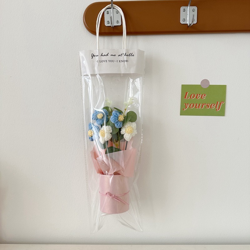 파란색 퍼프 5개(핸드백 포함)