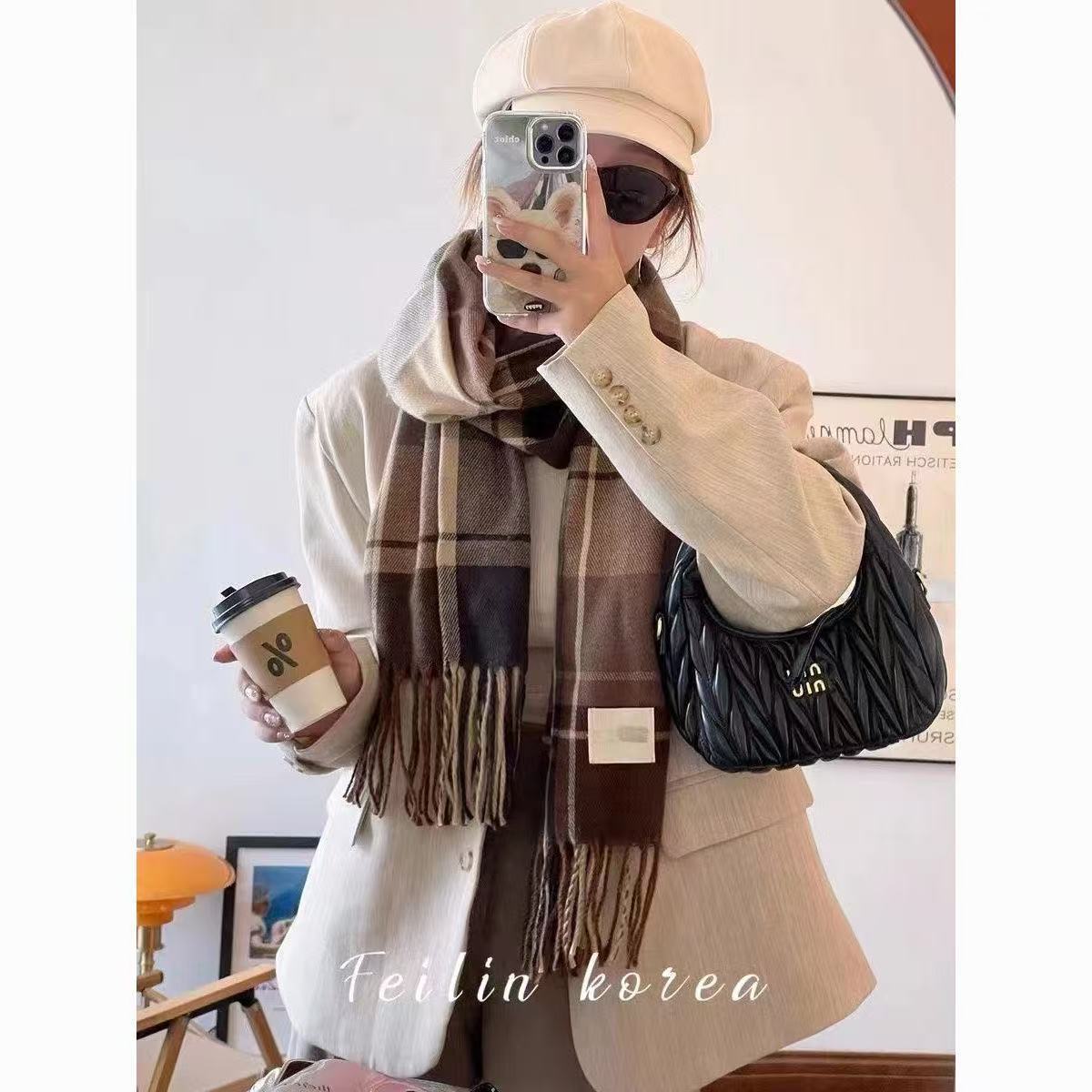 Women's Knitted Winter Scarf - Thickened Versatile Shawl_voghion.com