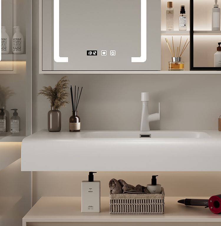 Modern cream hand wash and washbasin, Corine one-piece simple bathroom cabinet, skin-feel combination, complete set of washbasin and bathroom undefined