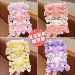 子供の蝶結びのヘアピンの女の子の王女の超仙布芸の花のクリップの女の子の髪の前髪は髪のカードを傷つけません。