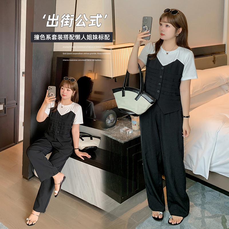  夏  XL-4XL 大きいサイズ 上下セット