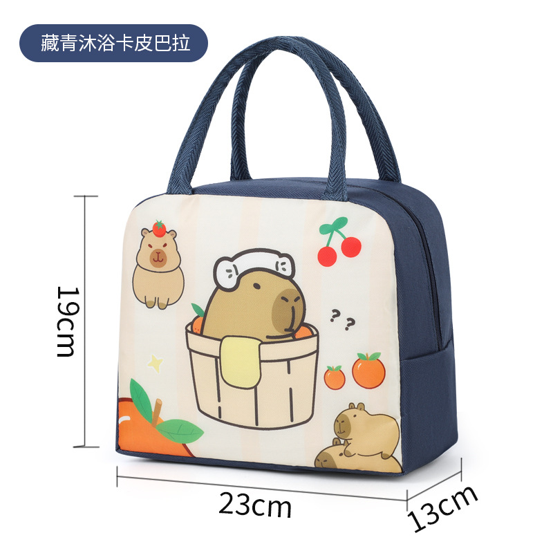 Bonita bolsa de almuerzo de dibujos animados portátil con bolsa de almuerzo bolsa de aislamiento térmico para el trabajo y la escuela bolsa de almuerzo bolsa de viaje lindo divertido