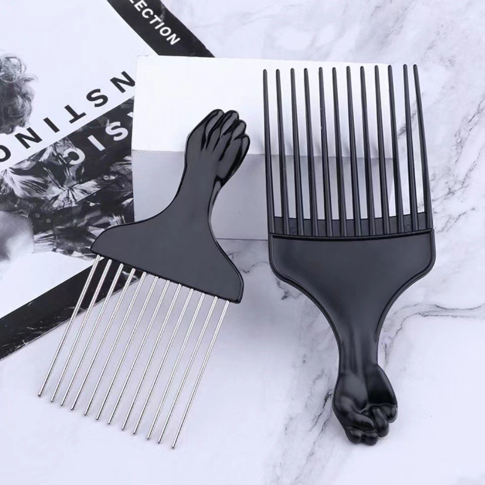 Fabricante al por mayor peinado de acero cabezal de aceite de corte de cabello gran espalda peinado de plástico peinado de acero punta de cola peinado