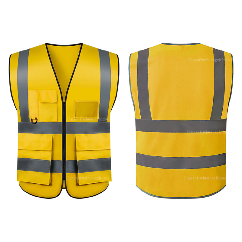 Chaleco de Seguridad Reflectante Multibolsillos para Construcción y Tráfico