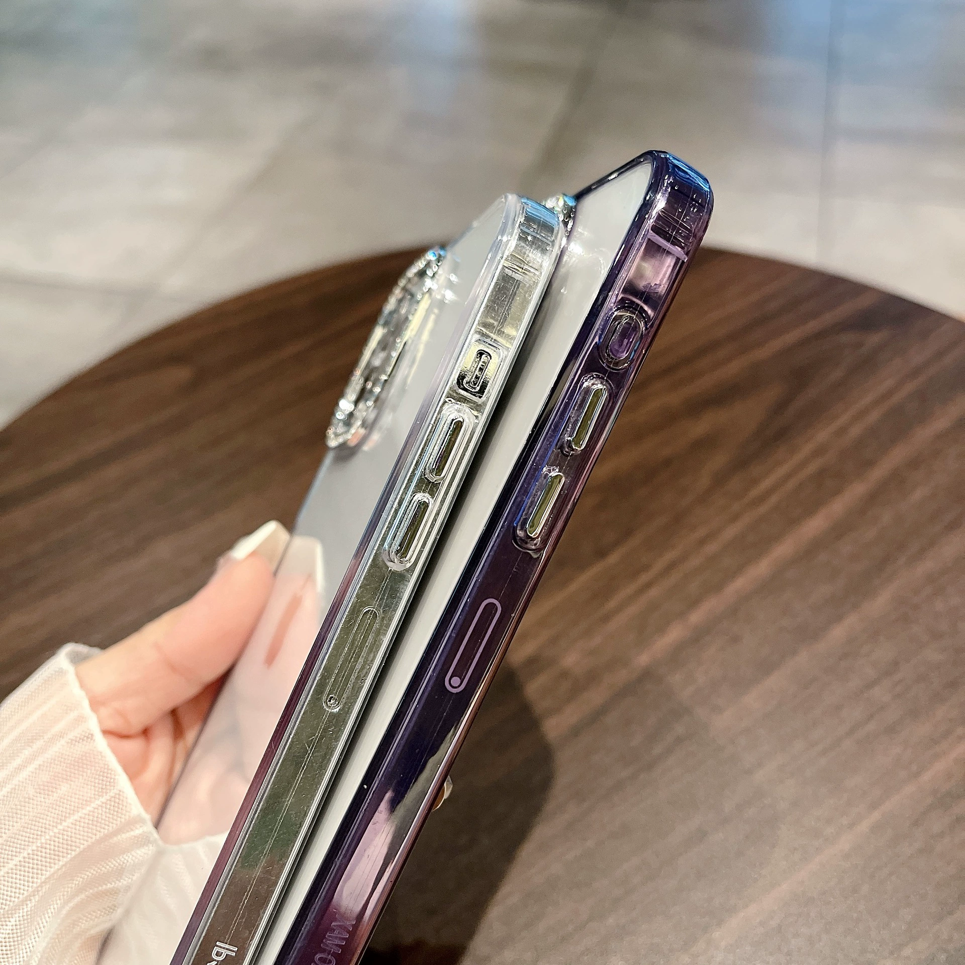 Чехол Diamond для iPhone 15, прозрачный акриловый защитный чехол, простой и элегантный дизайн, 14 Pro Max