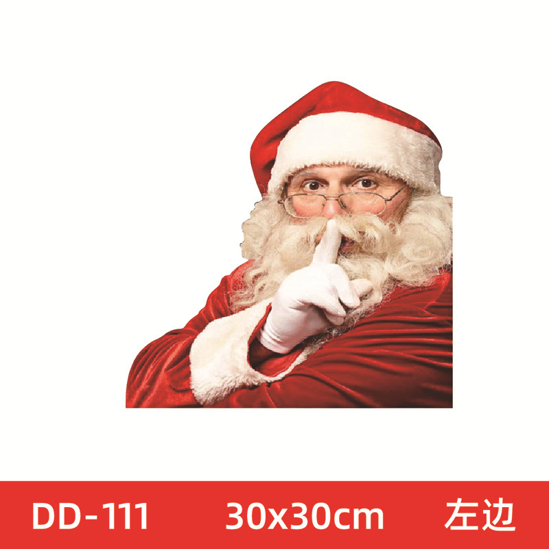 Amazon Santa Claus coche pegatinas Comercio exterior nuevo coche de cristal Guirnalda pegatinas solo transparente pegatinas sin pegamento image 11