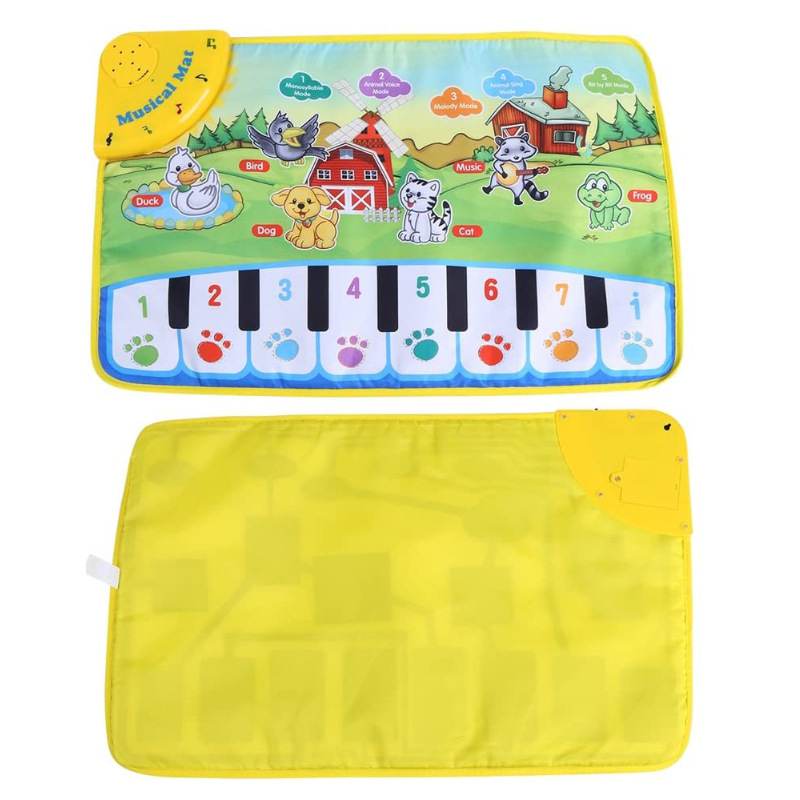 儿童钢琴动物琴垫钢琴毯动物音乐毯宝宝早教启蒙玩具英文版跨境