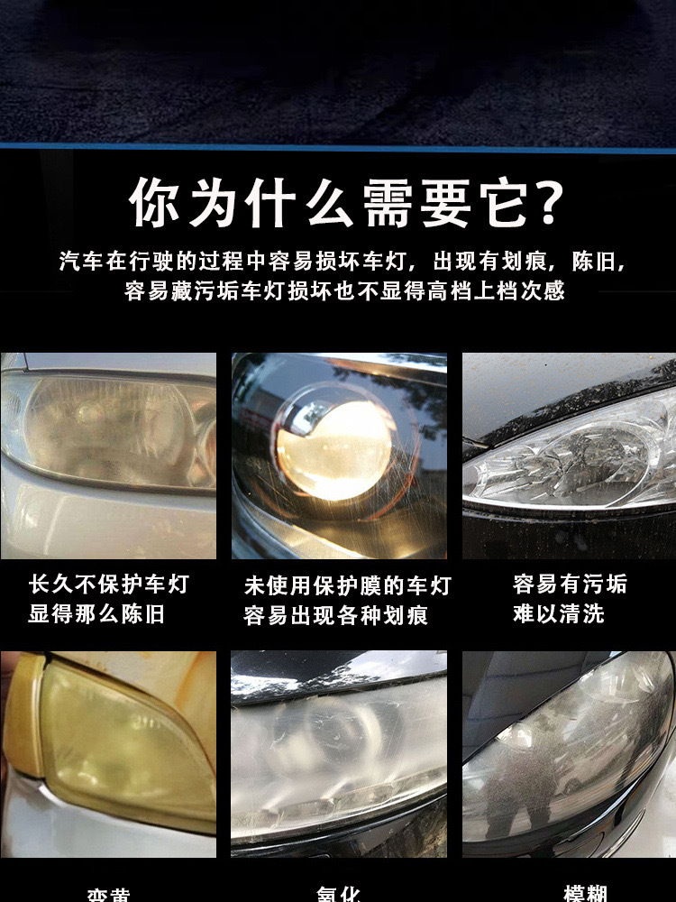 Foreign trade explosions car TPU blackened light film self-healing protection anti-scratch car headlight color change film tail light film
