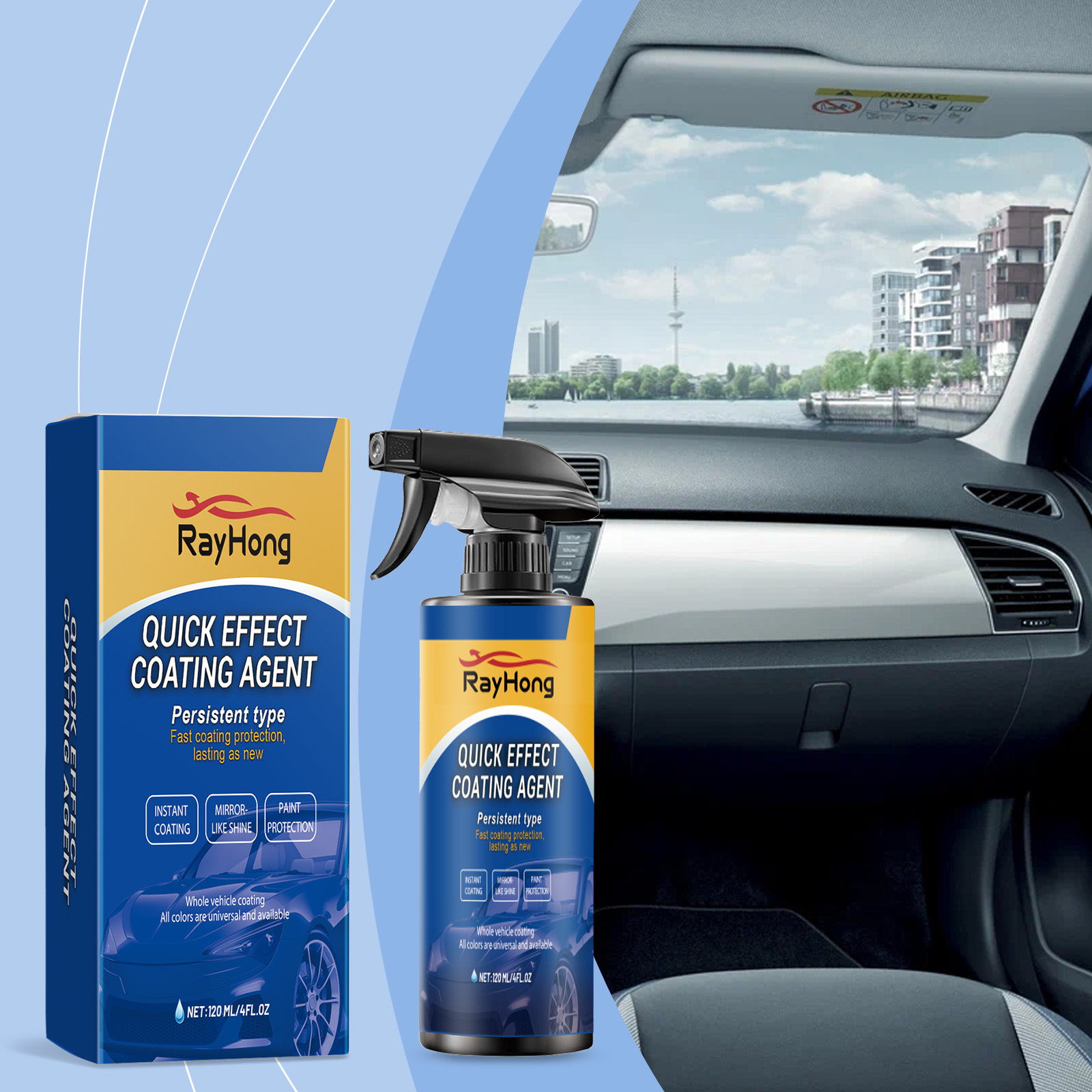 Rayhong Car Coating Spray Car Care and Restoration Paint Waxing Spray Coating Glaze Liquid