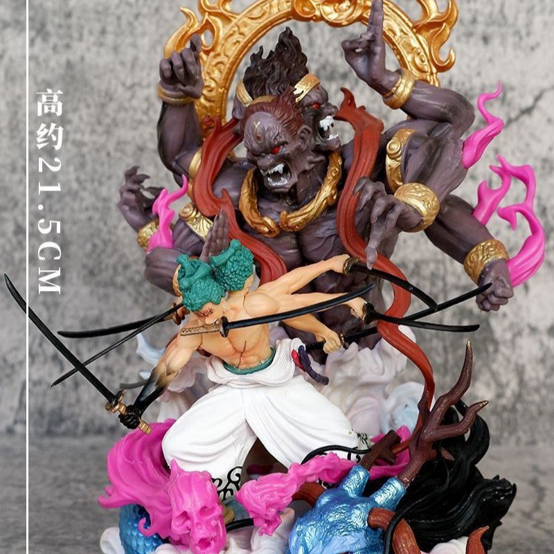 ワンピースフィギュア卸売 GK 鬼気九刀流ア修羅ゾロギフトアニメフィギュア装飾品大型工場|undefined