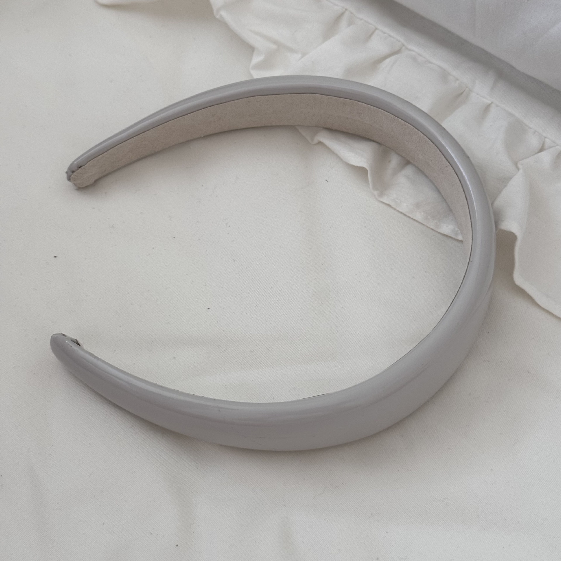 Korean style leather sponge hair band, French high top and wide edge hair clip headband, pressure hair accessory, versatile hair accessory undefined