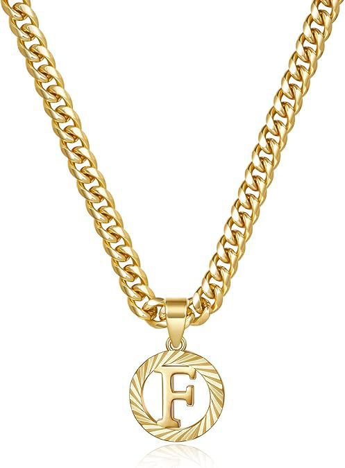 Meilleure vente transfrontalière : Chaîne simple en or ajourée à 26 lettres, style européen et américain, pour femme._voghion.com