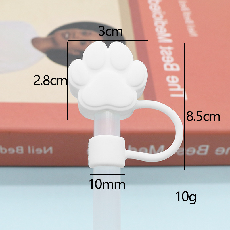 10mm食品級シリカゲルストローキャップ防塵ストロープラグかわいいストローキャップ立体アニメ防塵カバーストローカバー|undefined