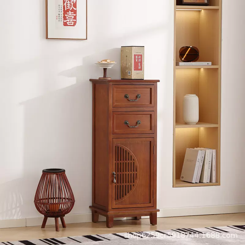源头工厂中古风美式乡村实木斗柜卧室储物柜客厅收纳柜子家用抽屉