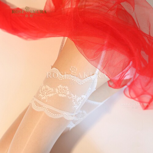 Luo Ying Aurora series sheer lace suspender all-in-one ultra-thin stockings silky smooth oily thin stockings 7327