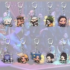勇敢な契約Valorantと同じアクリルのキーホルダールナ捷風ネオンのアイデアは友達に飾ります。