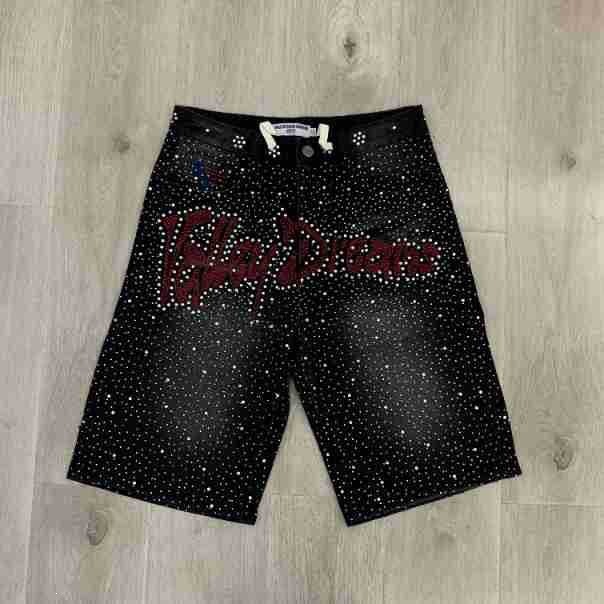 Cross-border belleza Vale Forever bordado perforación de letras hip-hop lavado con agua hace pantalones casuales viejos jeans