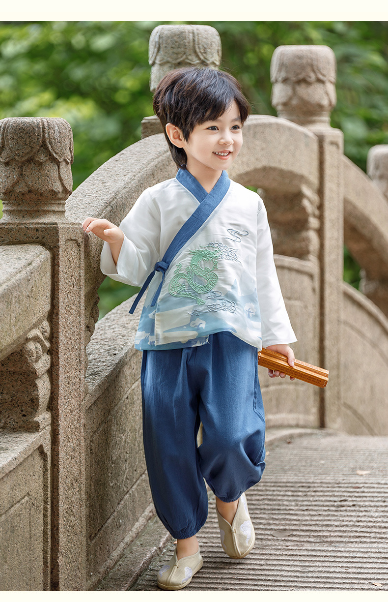 Hanfu boys' spring and autumn children's Chinese style Tang suit 2024 new boy's Chinese style clothing kindergarten performance clothing